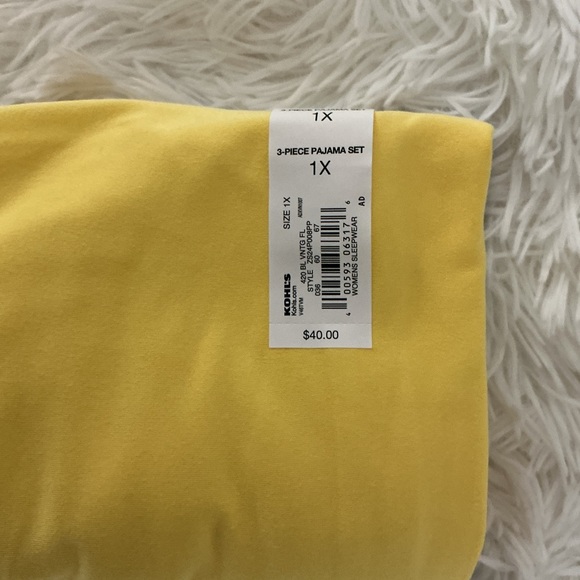 Sonoma Goods for Life Women’s 3-Piece Pajama Set 1X Plus NWT - Picture 6 of 11